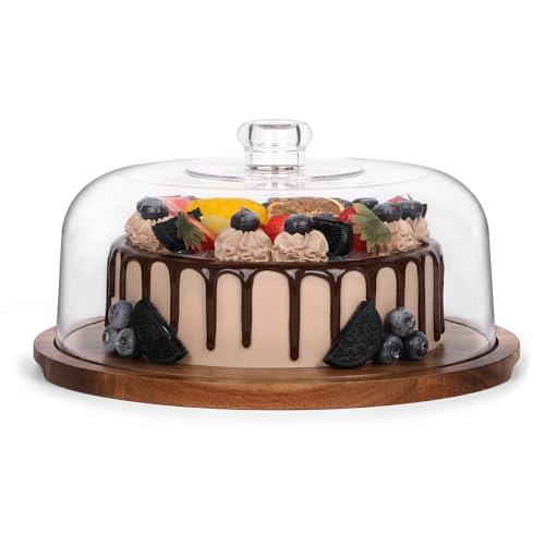 Cake Stand with Clear Acrylic Dome Lid