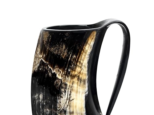 Viking Horn Mug 16oz set with Shot Glass Bottle Opener