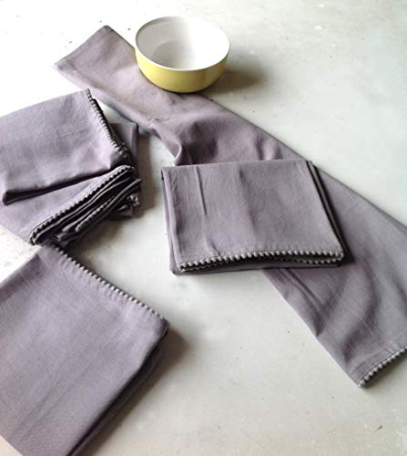 Hand Towels 100% Cotton Solid Kitchen Dish Cloths 18"x 28" (6 Count)