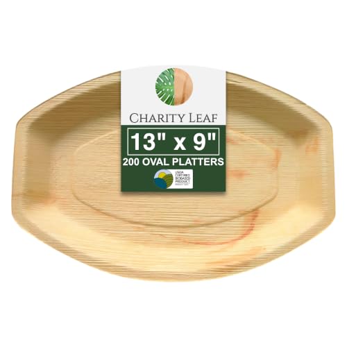 Disposable Bamboo 13" x 9" Trays (200 Count)