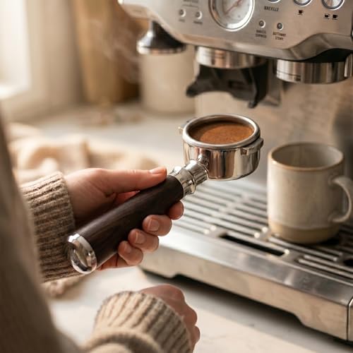 54mm Bottomless Portafilter for Breville 3 Ear Rosewood
