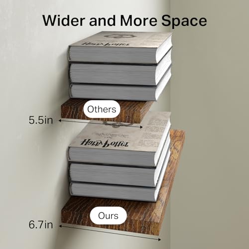 Rustic Brown Floating Shelves 22.5in