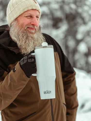 Beast 50 oz Tumbler with Handle Stainless Steel Vacuum Insulated Coffee Ice Cup Double Wall Travel Flask
