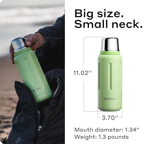 34 oz 1 Liter Stainless Steel Travel Thermo Flask for Hot and Cold Drinks