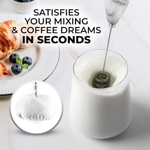 Powerful Milk Frother Wand With Duracell Batteries