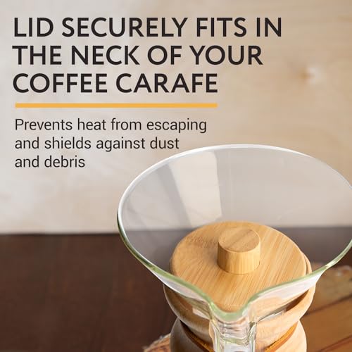 Coffee Pot Cover & Wooden Trivet Set Compatible with Chemex