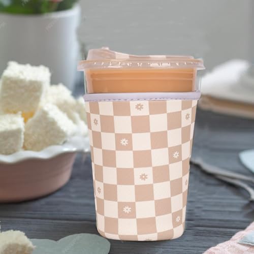 Reusable Insulated Neoprene Iced Coffee Cup Sleeve (3 Count)