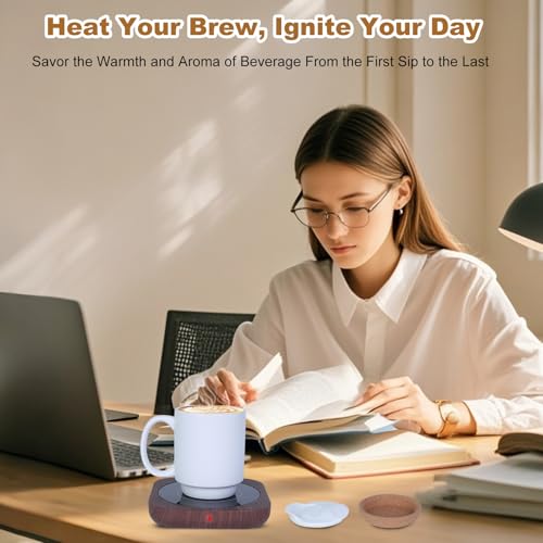 Coffee Mug Warmer & Mug Set for Desk