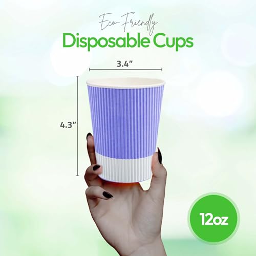 12 oz Purple Paper Light Coffee Cup (500 Count)