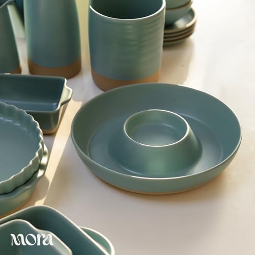 Ceramic Chips and Dip Serving Tray