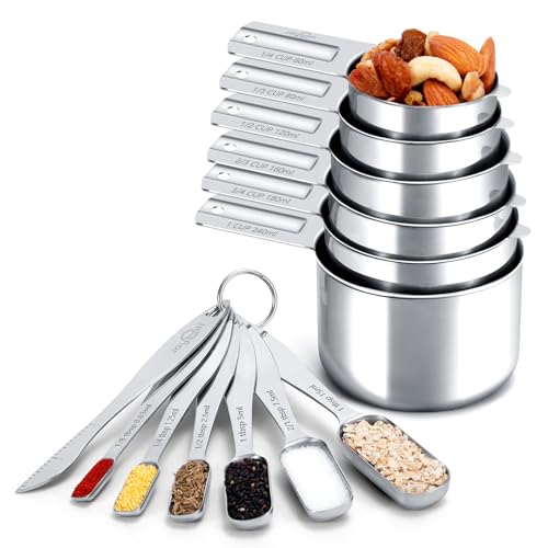 Measuring Cups and Spoons Set of 13 Piece (8 Fl Oz)