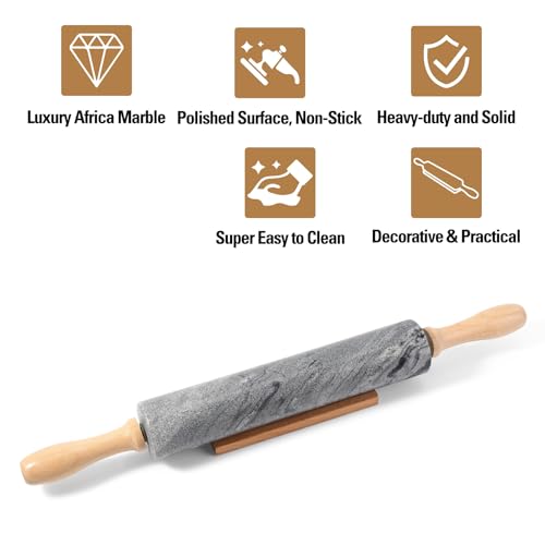 African Natural Marble Rolling Pin