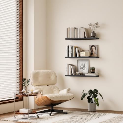 Black Floating Shelves 35.4in
