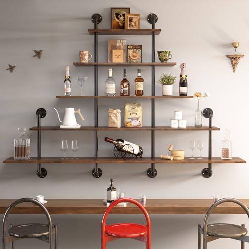 70" Industrial Pipe Shelving (5 Count)