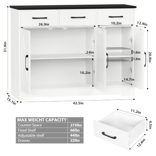 Kitchen Buffet Cabinet with Storage