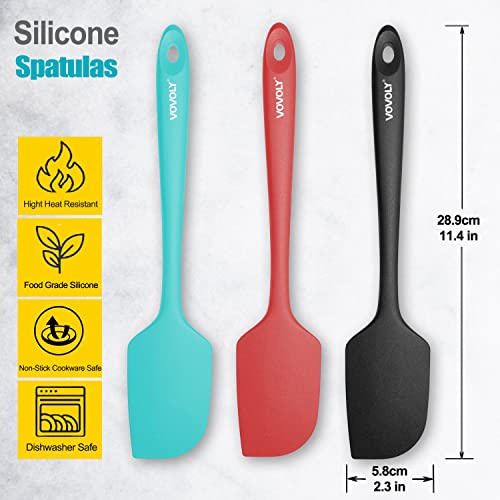 3 Pack Large Silicone Spatula for Kitchen (3 Count)