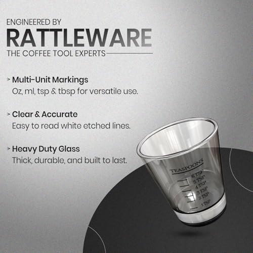 1.5 Oz Graduated Shot Glass Espresso Measuring Glass Barista Cup