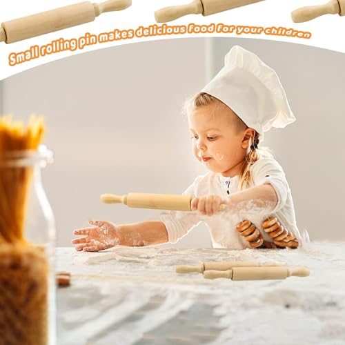 6 Pack 8 Inch Mini Wood Rolling Pin