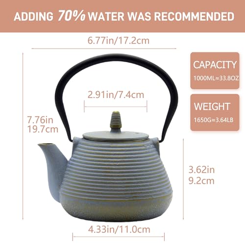 Teapot with Stainless Steel Infuser for Loose Tea