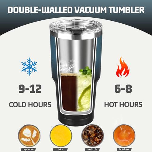 30 oz Tumbler with Lids and Straws