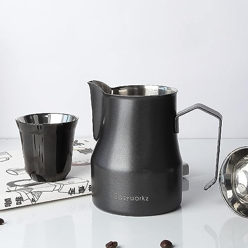 Espresso Steaming Pitcher Stainless Steel 12 oz Coffee Frothing Picther Milk Jug Cappuccino Latte Art Cup