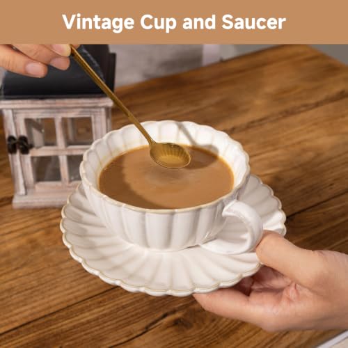 Ceramic Latte Cup with Saucer