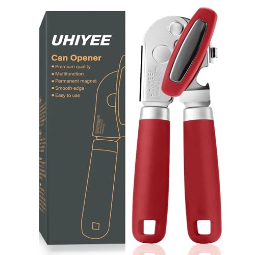 Manual Can Opener Hand Held with Magnet for Home Kitchen