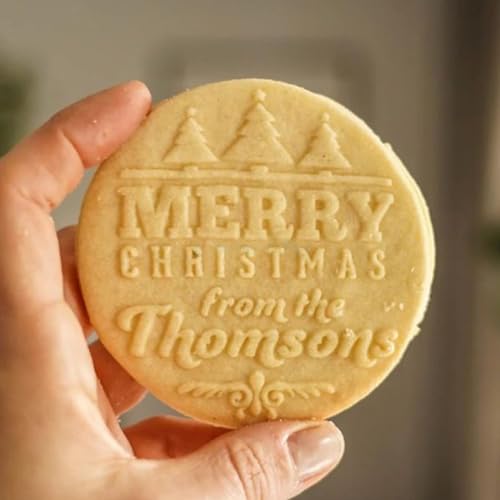 2025 Personalized Christmas Cookie Stamp Unique 3D Embossed Design Fun Tool for Baking Art