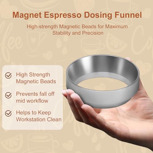 49MM Espresso Dosing Funnel With Coffee Ring