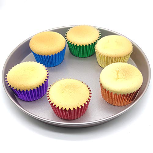 Rainbow 6 Bright Colors Standard Cupcake Liners Muffin Foil Paper Baking Cups (120 Count)
