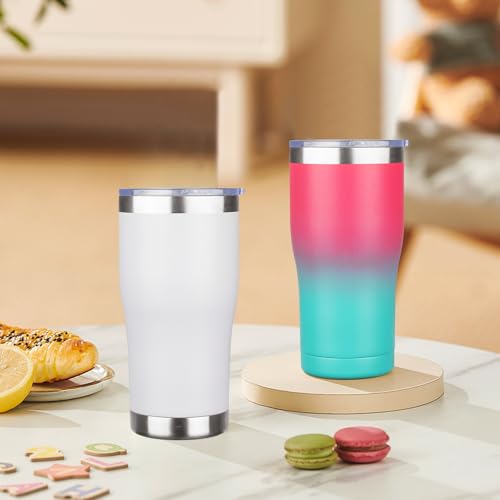 20oz Insulated Tumbler with Lid Straw Travel Coffee Mug Cup