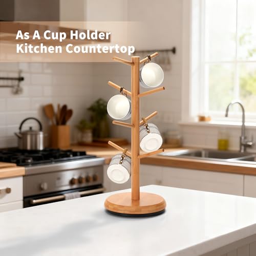 Mug Holder 360° Rotating Mug Tree Holds 8 Coffee Cups
