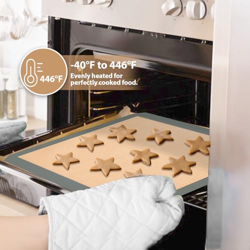 2 Half & 1 Quarter Silicone Baking Mat (3 Count)