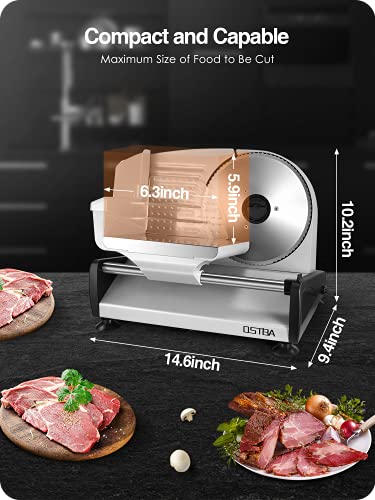 Electric Meat Slicer with 7.5” Stainless Steel Blades