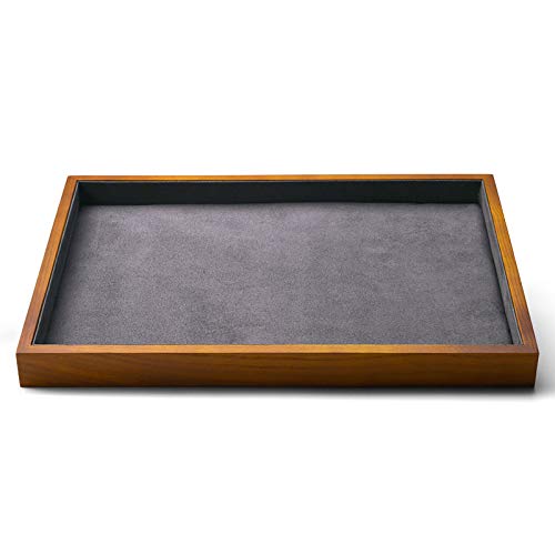 Wood Flat Jewelry Tray Stackable Jewelry Drawer Organizer Showcase Jewelry Holder