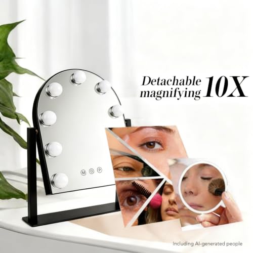 Arched Makeup Vanity Mirror with Lights (9 Count)