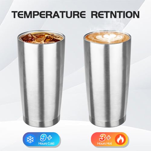 6 Pack 20oz Stainless Steel Travel Coffee Tumbler