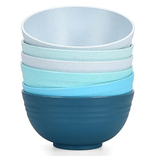 Unbreakable Cereal Bowls 25 OZ Microwave and Dishwasher Safe BPA (6 Count)