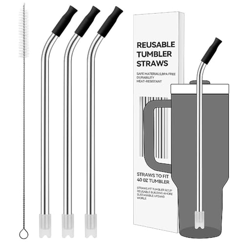 Bent Metal Straws for Stanley 40oz