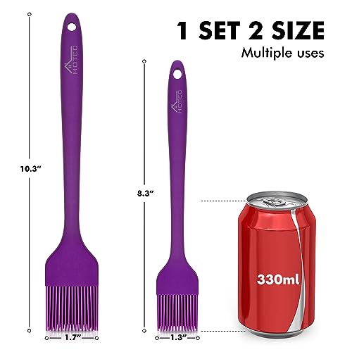 Basting Brushes Silicone Heat Resistant Pastry Brushes Spread Oil Butter Sauce Marinades for BBQ Grill Barbecue Baking Kitchen Cooking BPA Free Dishwasher Safe (2 Count)
