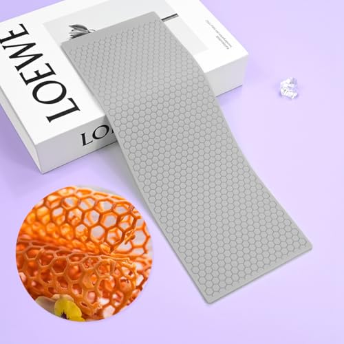 3D Hollow Out Lace Mold Honey Shape Cake Mold Decorative Lace Mat Sugar Craft Silicone Pad Honeycomb Fondant Moulds Decorating Tools Baking