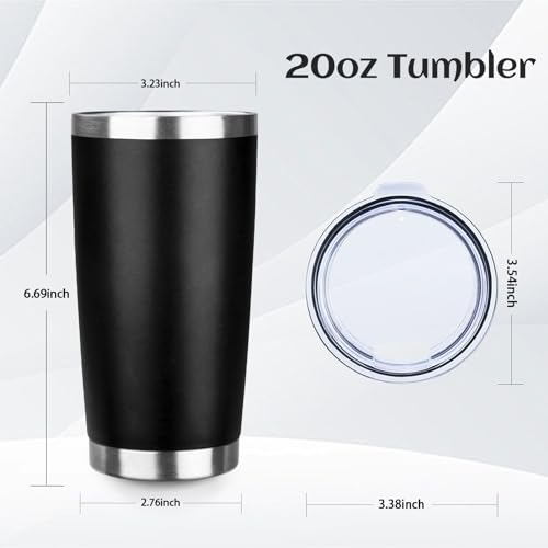 6 Pack 20oz Stainless Steel Travel Coffee Tumbler