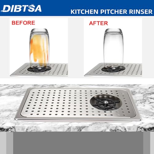 Glass Rinser Stainless Steel Espresso Cup Pitcher Rinser Sink with Spray