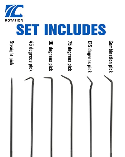 6pc Extra Long Precision Hook and Pick Set (6 Count)