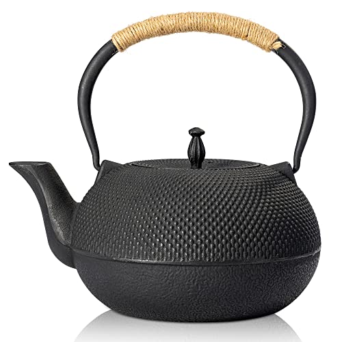 Japanese Tetsubin Tea Kettle Cast Iron Teapot with Stainless Steel Infuser 60 oz