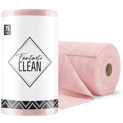 Microfiber Cleaning Cloth Roll (75 Count)