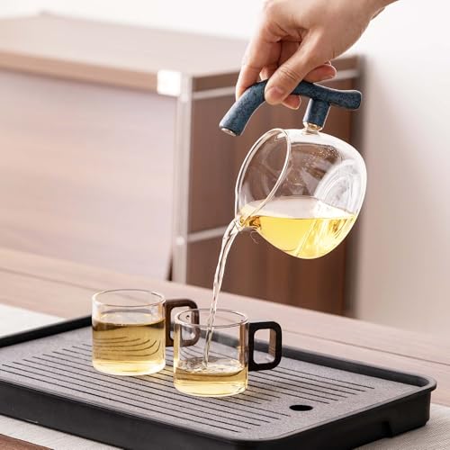 Glass Teapot Set with Infuser Semi Automatic Tea Set Magic Teapot (3 Count)