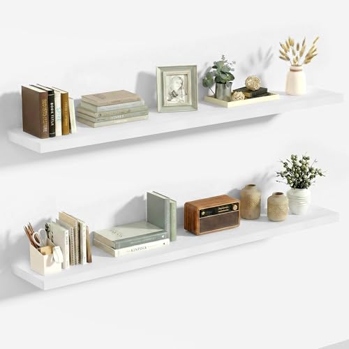 10 Inch Deep Floating Shelves for Wall 48” Set of 2 (2 Count)