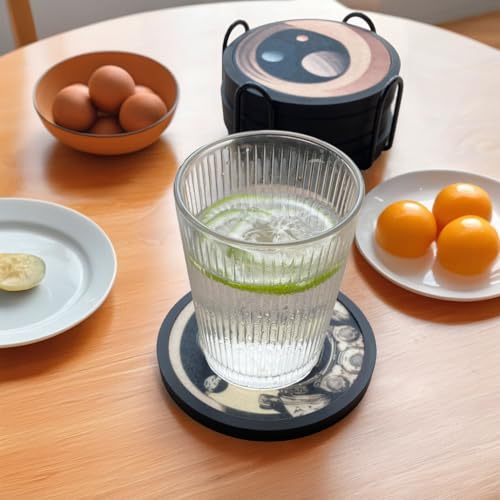 Absorbent Coasters for Drinks with Holder (7 Count)