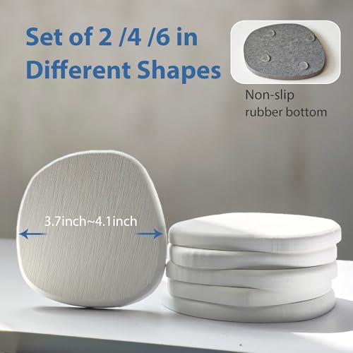 4 Pack Diatomite Absorbent Coasters for Drinks (4 Count)
